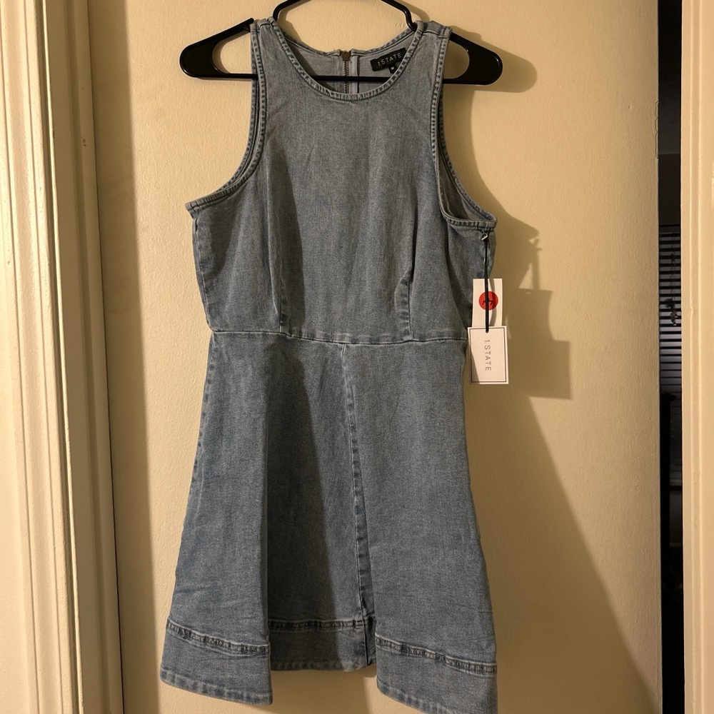 1. State Light Blue Denim Top